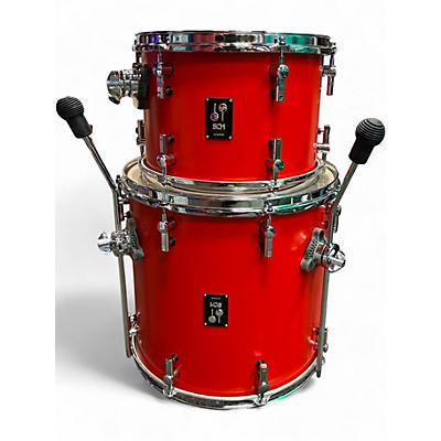 Used SONOR 3 Piece SQ1 Hot Rod Red Drum Kit