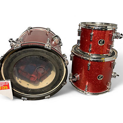 Used SONOR 3 Piece Safari Red sparkle  Drum Kit