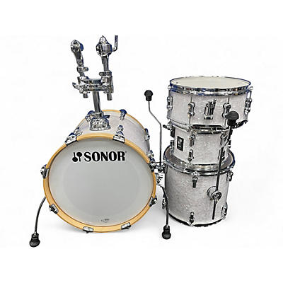 Used SONOR 4 Piece AQ2 Pearl White Drum Kit