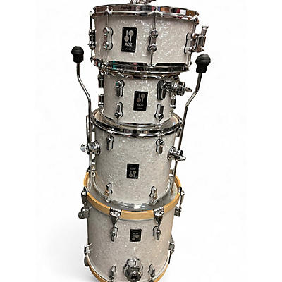 Used SONOR 4 Piece AQ2 SAFARI WHITE MARINE PEARL Drum Kit
