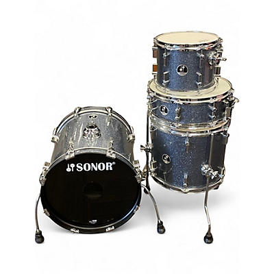 Used SONOR 4 Piece AQ2 Safari Galaxy Blue Drum Kit