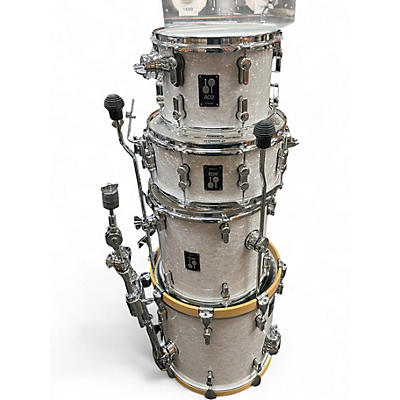 Used SONOR 4 Piece AQ2 Safari White Marine Pearl Drum Kit