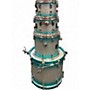 Used SONOR 4 Piece AQ2 Studio Aqua Silver Burst Drum Kit Aqua Silver Burst
