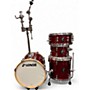 Used SONOR 4 Piece AQX Micro 4-Piece Drum Shell Pack red moon sparkle Drum Kit red moon sparkle