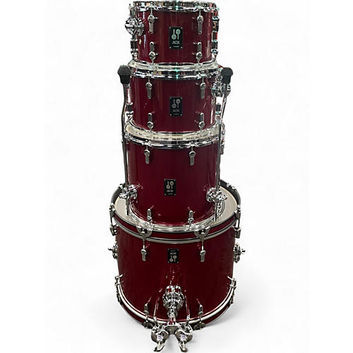 Used SONOR 4 Piece AQX STUDIO 4 PIECE  Red Moon Sparkle Drum Kit Red Moon Sparkle