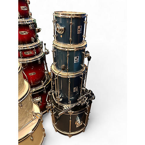 Used SONOR 4 Piece FORCE 2001 Blue Drum Kit Blue