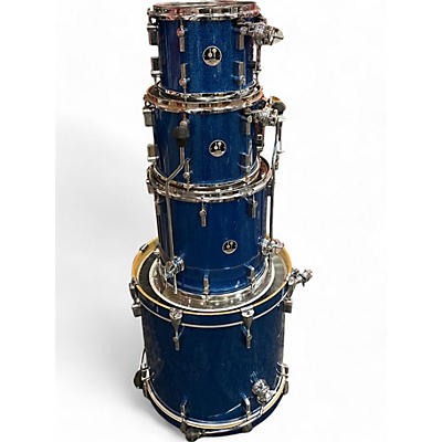 SONOR Used SONOR 4 Piece Force 3007 Maple Blue Sparkle Drum Kit