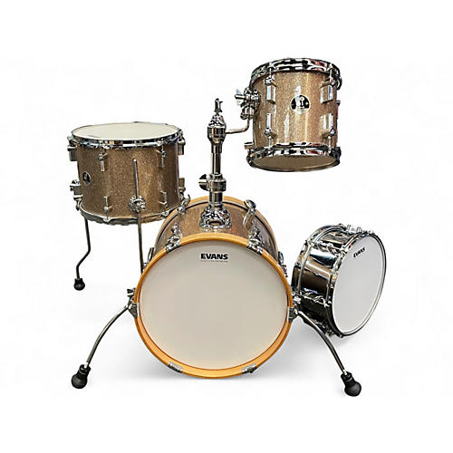 Used SONOR 4 Piece Martini Champagne Sparkle Drum Kit Champagne Sparkle