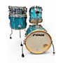 Used SONOR 4 Piece Martini Metallic Blue Drum Kit Metallic Blue