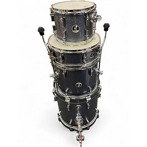 Used SONOR 4 Piece Safari Pewter Sparkle Drum Kit Pewter Sparkle