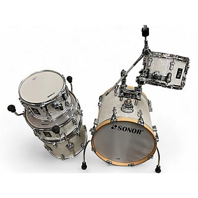 SONOR Used SONOR 4 piece AQ2 White Marine Drum Kit