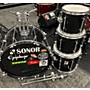 Used Sonor Used SONOR 4 piece Force 2001 Black Drum Kit Black