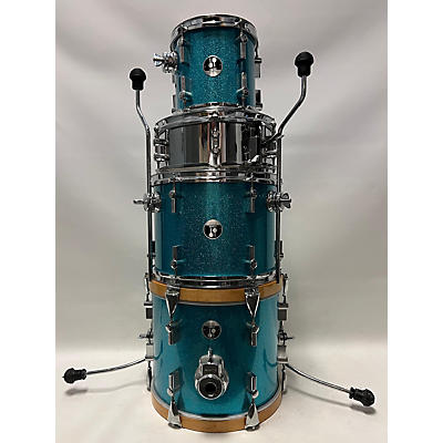 Sonor Used SONOR 4 piece Martine Metallic Blue Drum Kit