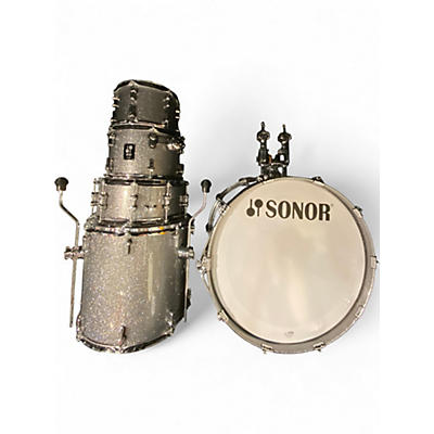 Used SONOR 5 Piece AQ2 Stage  Titanium Quartz Drum Kit