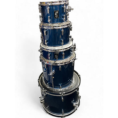 SONOR Used SONOR 5 Piece AQX BLUE SPARKLE Drum Kit BLUE SPARKLE