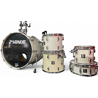 Sonor Used SONOR 5 Piece FORCE 3003 WHITE SPARKLE Drum Kit