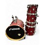 Used SONOR 5 Piece Force 2000 Wine Red Drum Kit Wine Red