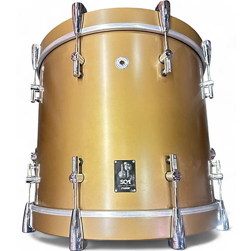 SONOR Used SONOR 5 Piece SQ1 SATIN GOLD METALLIC Drum Kit SATIN GOLD METALLIC