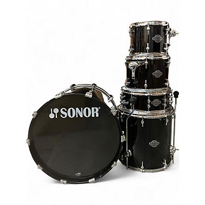 Used SONOR 5 Piece Select Force Studio 5 Piece Black Drum Kit