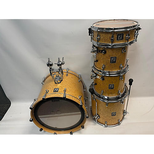 Sonor Used SONOR 5 piece S CLASS VERTICAL GRAIN SPALTED MAPLE Maple Drum Kit Maple