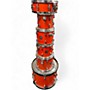 Used SONOR 6 Piece Force 2001 Orange Drum Kit Orange
