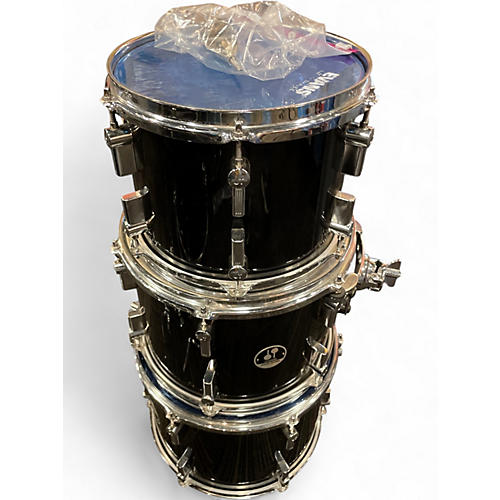 Used SONOR 6 Piece SPECIAL EDITION Black Drum Kit Black