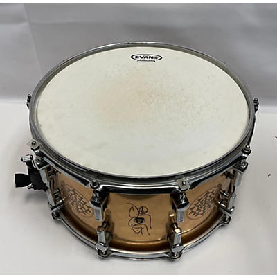 Sonor Used SONOR 8X14 DANNY CAREY SIGNATURE SNARE Drum BRONZE