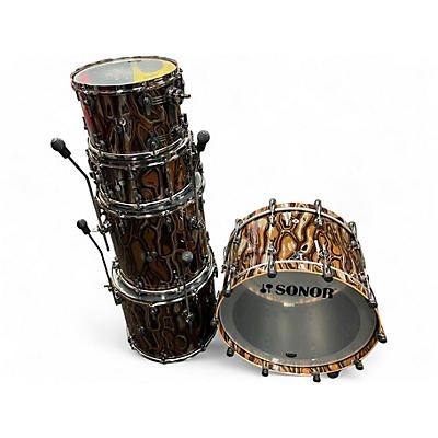 Used SONOR SQ2 Elder Tree Black Lacquer Black Drum Kit