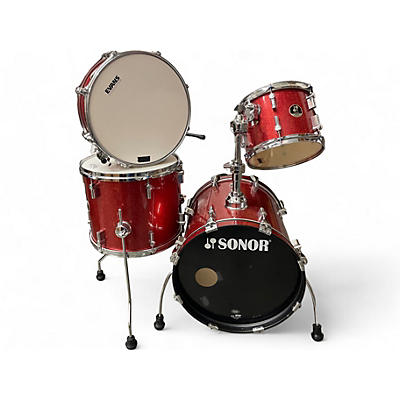 SONOR Used SONOR Safari Red Sparkle Drum Kit