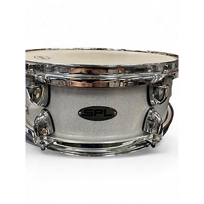 Used SPL 13in 13X5 SPL SNARE  Silver Sparkle Drum