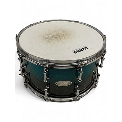Used SPL 14X7 468 Snare Turquoise Blue Fade Drum