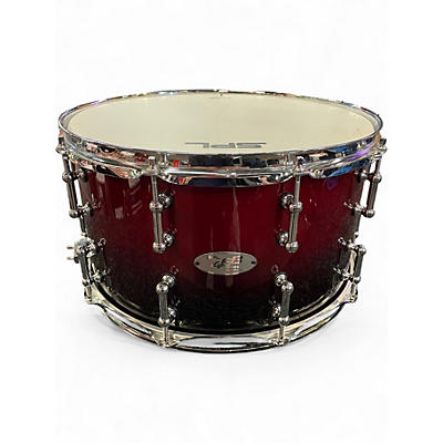 Used SPL 14X8 468 series snare Red to Black Fade Drum
