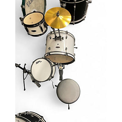 Used SPL 3 Piece LIL KICKER Alpine White Drum Kit