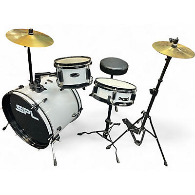Used SPL 3 Piece Lil Kicker 3-Piece Junior Drum Kit Alpine White Drum Kit