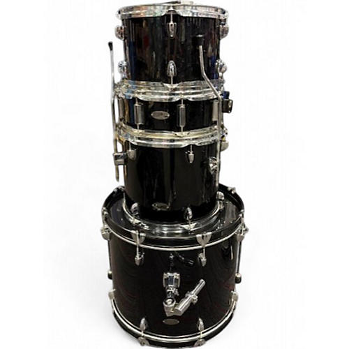 Used SPL 4 Piece 4 piece kit black Drum Kit black