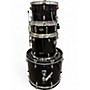 Used SPL 4 Piece 4 piece kit black Drum Kit black