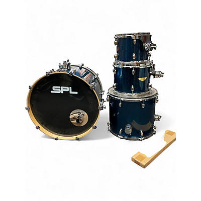 Used SPL 4 Piece Velocity Metallic Blue Drum Kit