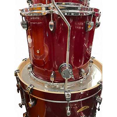 Used SPL 4 Piece Velocity Red sparkle Drum Kit