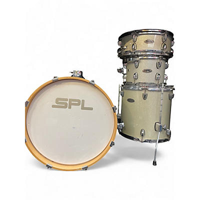 Used SPL 4 Piece velocity street bop Silver Sparkle Drum Kit