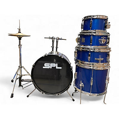 Used SPL 5 Piece JUNIOR KICKER Blue Drum Kit