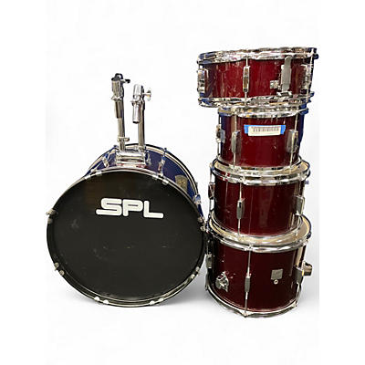 Used SPL 5 Piece KICKER Dark Red Drum Kit