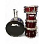 Used SPL 5 Piece KICKER Dark Red Drum Kit Dark Red