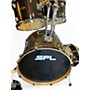 Used SPL 5 Piece KICKER PRO 5 PIECE SET BLACK SPARKLE Drum Kit BLACK SPARKLE
