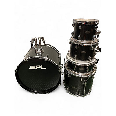 Used SPL 5 Piece Starter Green Drum Kit