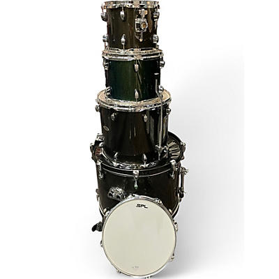 Used SPL 5 Piece UNITY II 2 COLOR GREEN Drum Kit