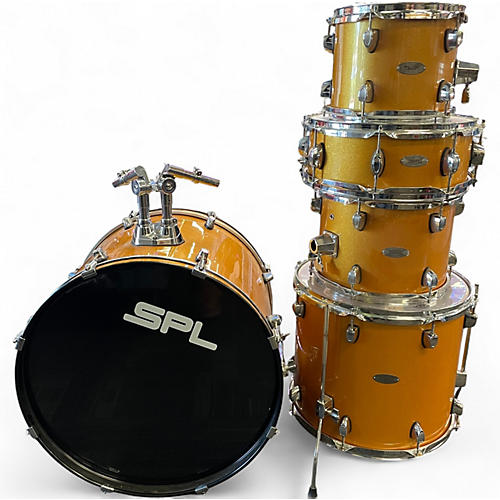 Used SPL 5 Piece UNITY II 5PC Gold Medal Speckle Drum Kit Gold Medal Speckle