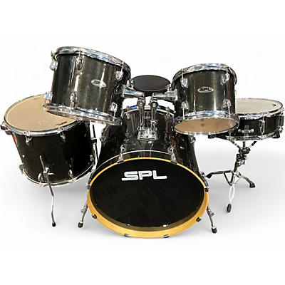 Used SPL 5 Piece Unity II  Metallic Black Drum Kit