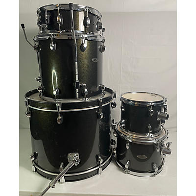 Used SPL 5 piece Unity II Black Onyx Glitter Drum Kit