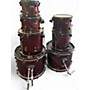 Used SPL 7 Piece 7 Piece Metallic Red Drum Kit Metallic Red