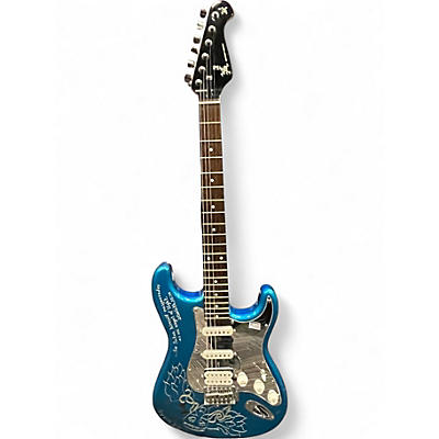Used SX MIRROR SERIES STRAT COPY Blue Solid Body Electric Guitar